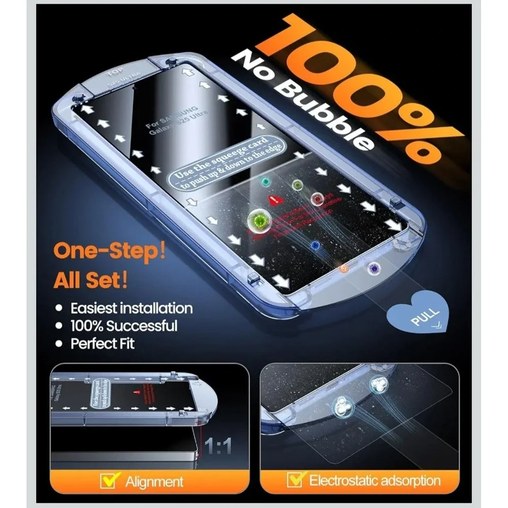 2+2 Pack Privacy PET Screen Protector Samsung Galaxy S25 Ultra Screen